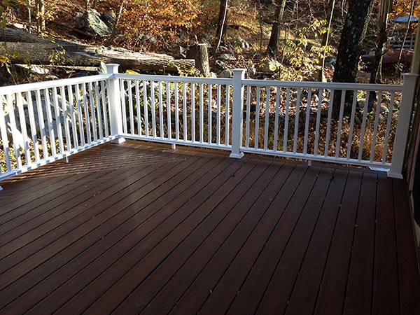 Brown Fiberon deck, view from on the deck